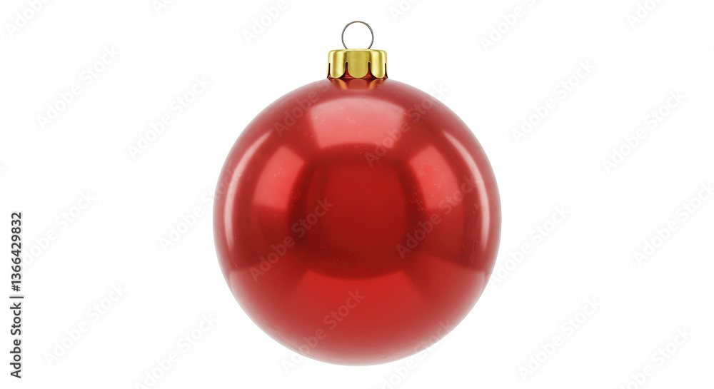 Isolated Shiny Red Christmas Ornament Isolated Shiny Red Christmas Ornament