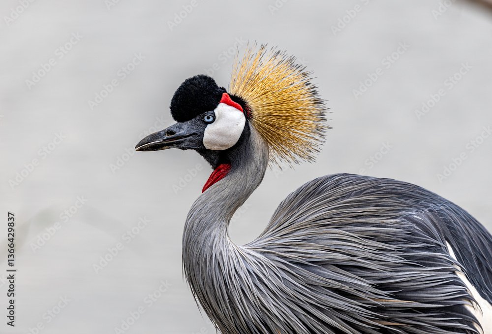 Fototapeta premium grey crowned crane