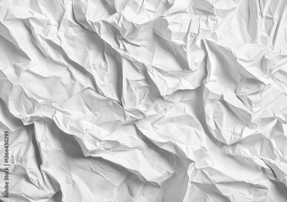 Fototapeta premium A textured white fabric draped elegantly. showcasing soft. flowing waves and creases. creating a serene and minimalistic backdrop ideal for various design applications