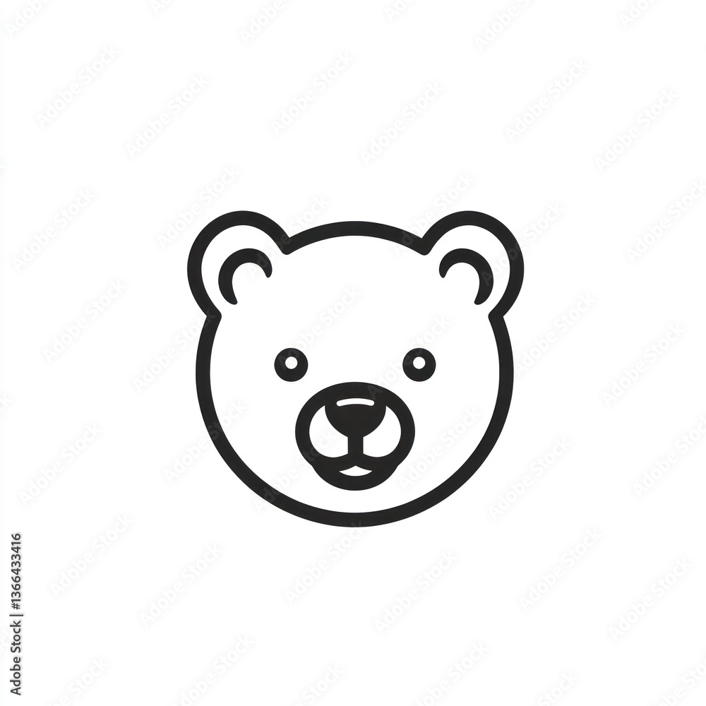 Naklejka premium Geometric Bear Logo