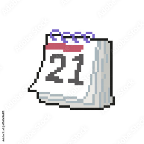 calendar date icon pixel art