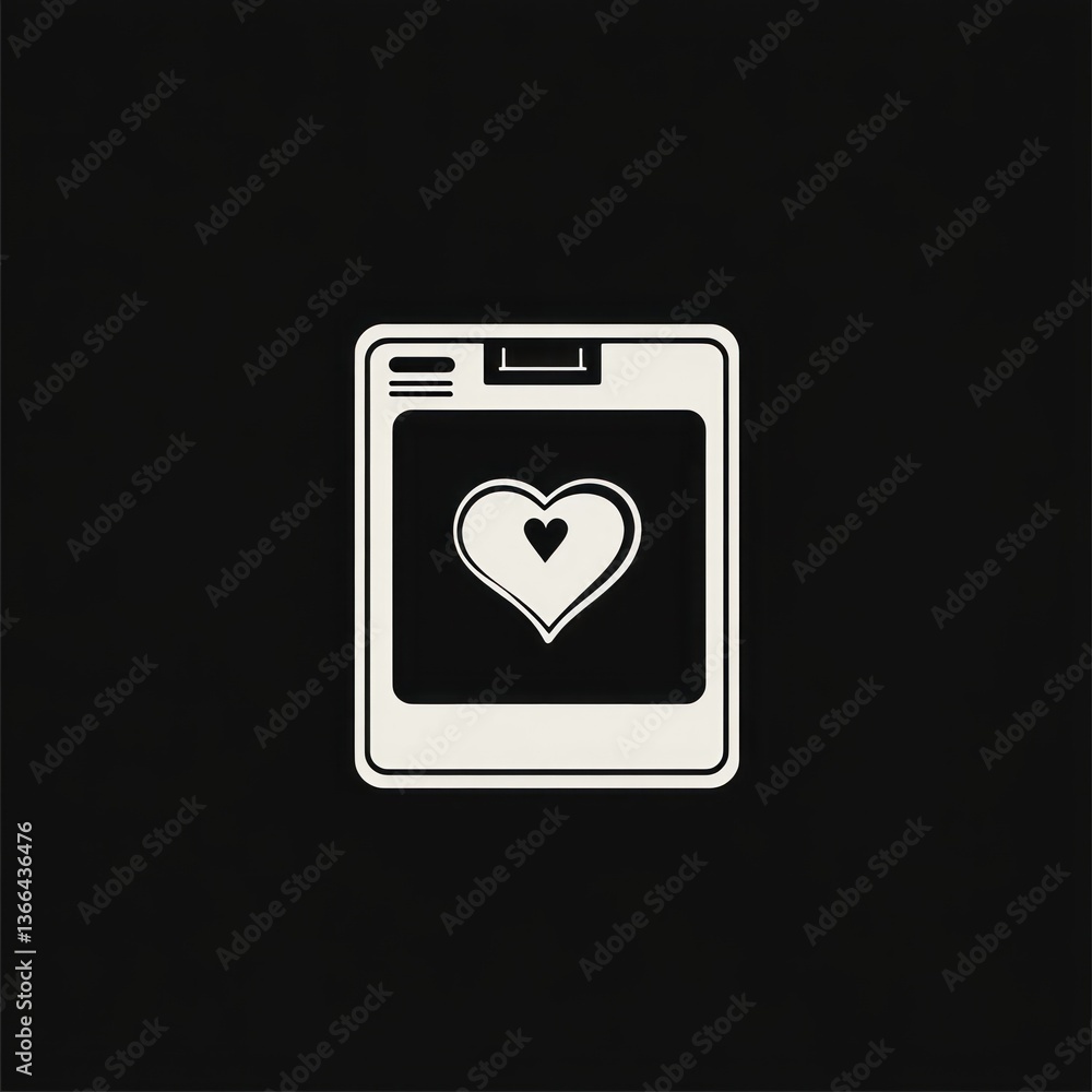 Tablet Heart Icon Tablet Heart Icon