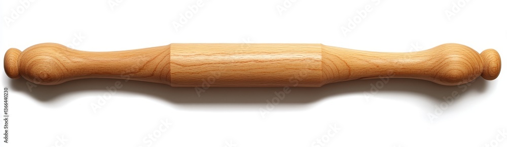 Wooden rolling pin on white background (2) Wooden rolling pin on white background (2)