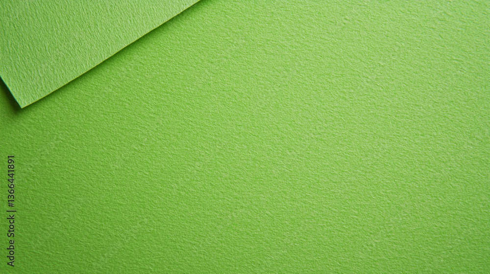 Fototapeta premium A close-up of textured green paper sheets, showcasing a vibrant color and fine surface detail, ideal for arts and crafts projects.