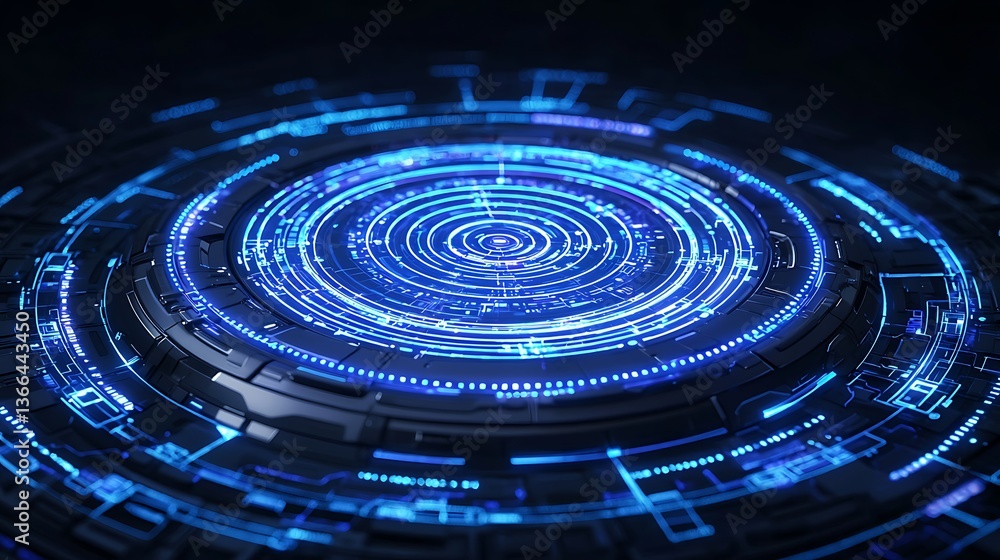 Fototapeta premium Tech Circle Interface