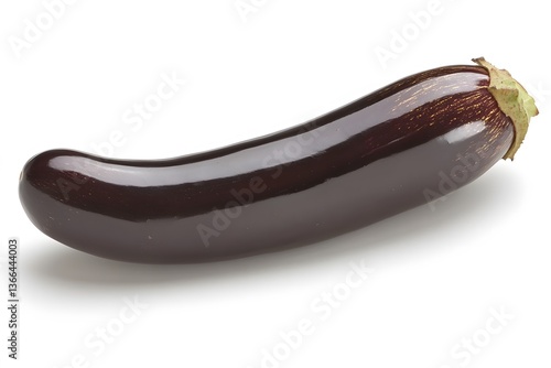 Wallpaper Mural Single Dark Purple Eggplant Vegetable Isolated on White Background Torontodigital.ca