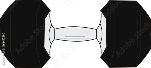 The Illustration of Gym Tools Called Dumbbell