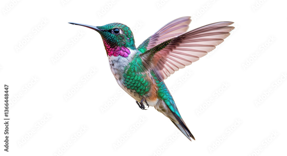Isolated Hummingbird in Flight Isolated Hummingbird in Flight