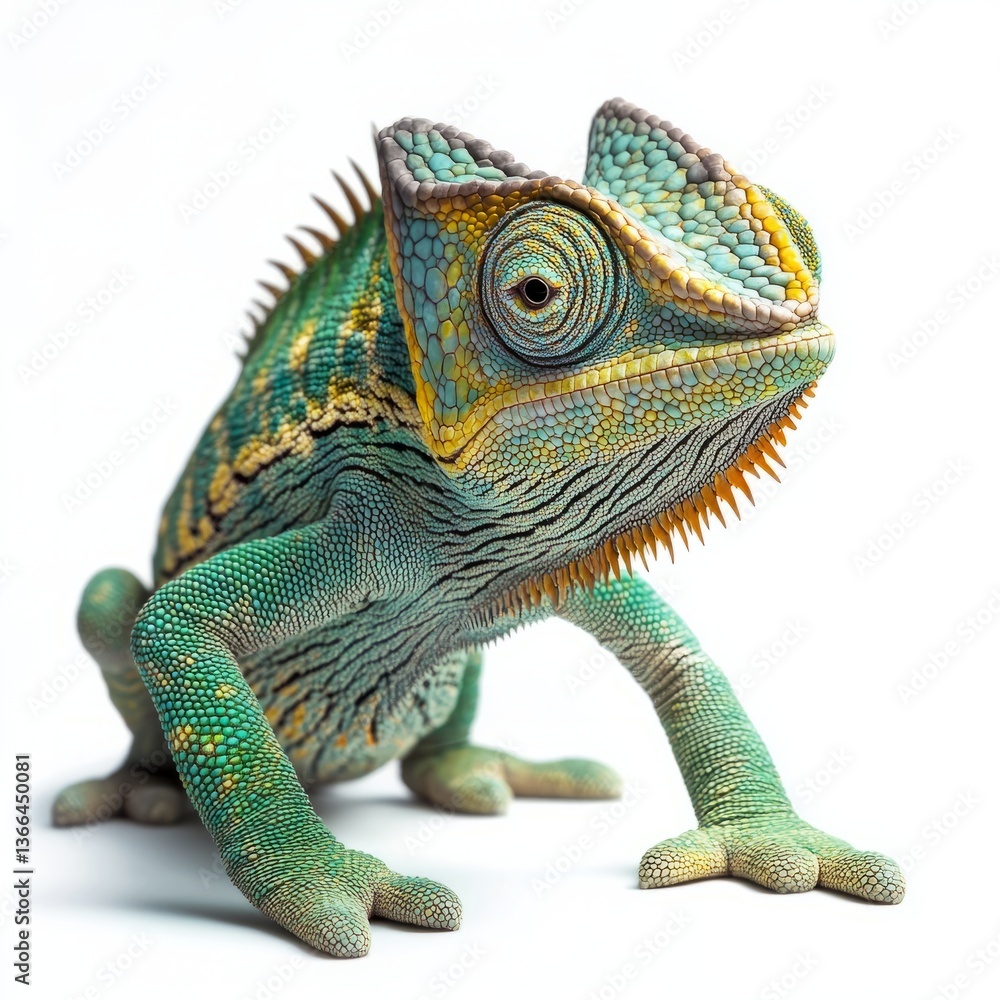 Obraz premium the elegance of a chameleon frozen in time