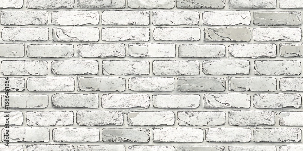 White Brick Wall Texture Seamless Pattern Background White Brick Wall Texture Seamless Pattern Background