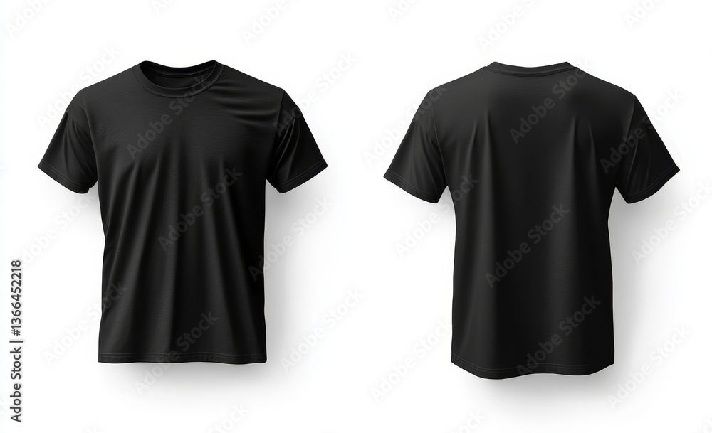 Blank black t-shirt mockup front and back (2) Blank black t-shirt mockup front and back (2)