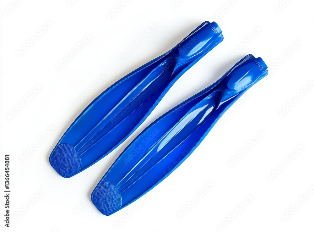Blue Fins on White Background Blue Fins on White Background