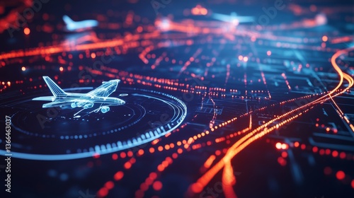 An AI powered system optimizing air traffic control by analyzing flight data, weather conditions, and airspace usage to reduce delays and ensure safe air travel