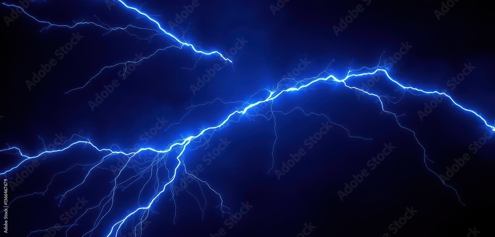 Electric blue sparks arcing, glowing trails in absolute darkness, background, flame, current Electric blue sparks arcing, glowing trails in absolute darkness, background, flame, current