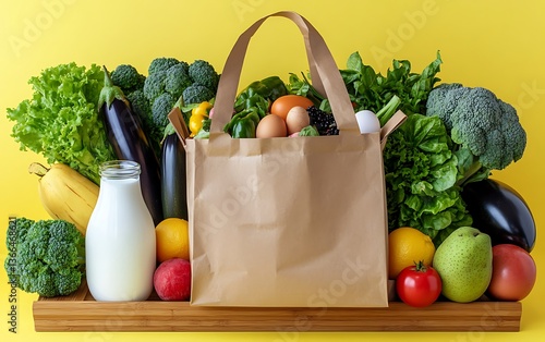 Grocery Bag Full of Produce