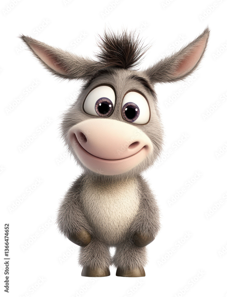Obraz premium PNG Donkey illustration cartoon animal.