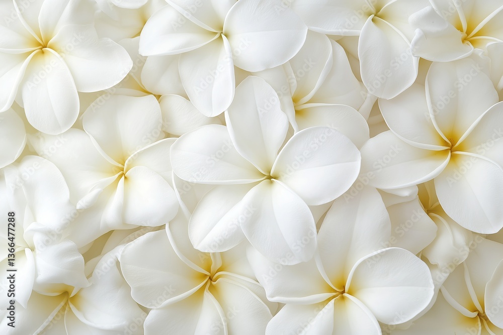 Fototapeta premium A serene and beautiful arrangement of delicate white petals, enhancing tranquility and elegance.