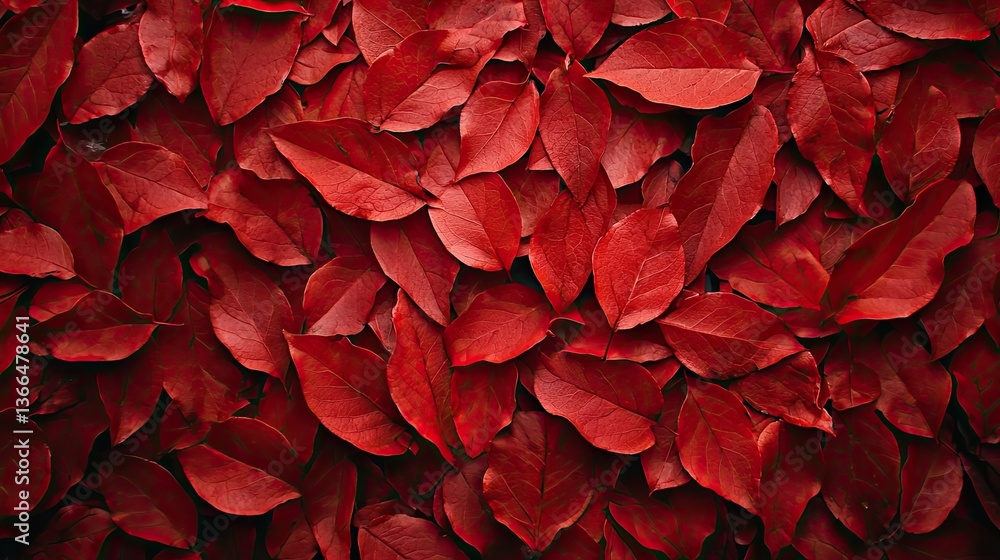 Autumn red leaves background, close-up, vibrant color, nature Autumn red leaves background, close-up, vibrant color, nature