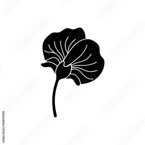creative details Sweet Pea Flower Icon vector illustration
