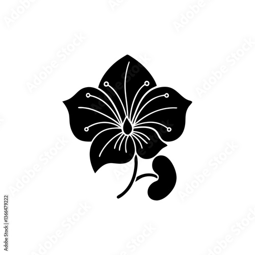 creative details Sweet Pea Flower Icon vector illustration
