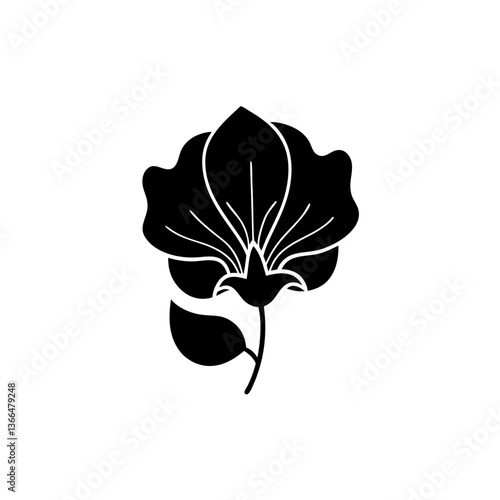 creative details Sweet Pea Flower Icon vector illustration
