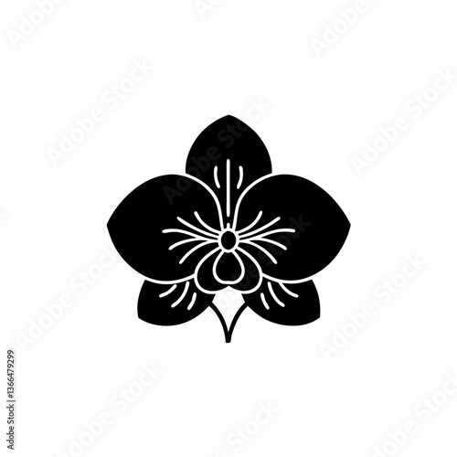 creative details Sweet Pea Flower Icon vector illustration
