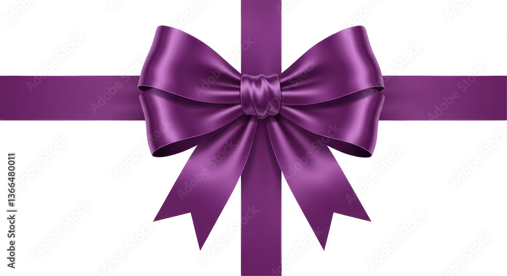 Isolated Purple Ribbon Bow Isolated Purple Ribbon Bow