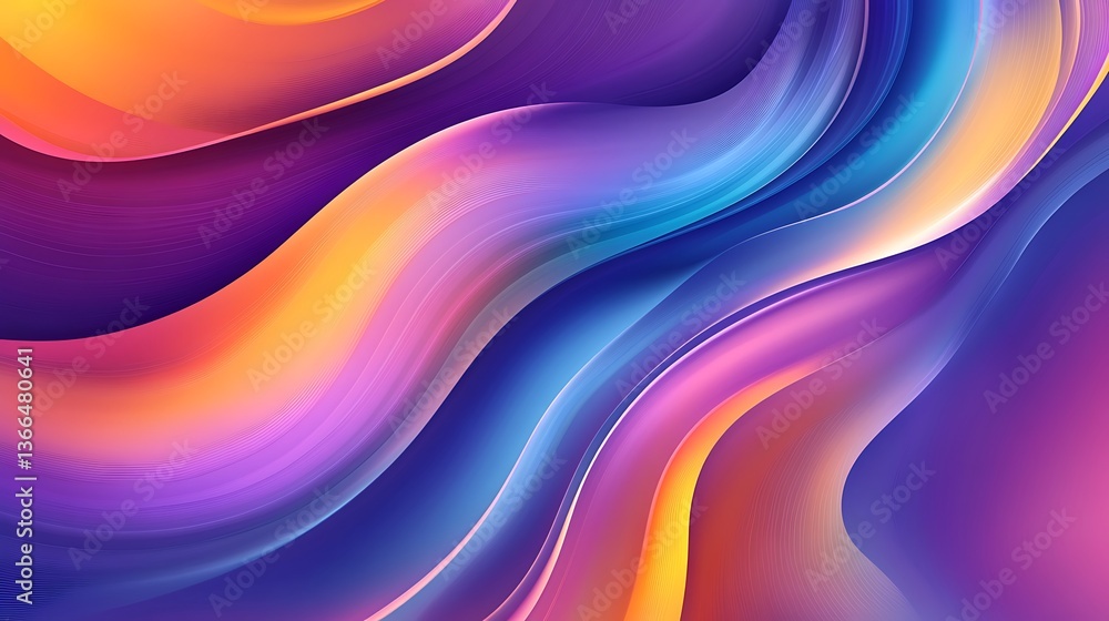 Abstract Digital Painting of Wavy Colorful Fluid Backgrounds Abstract Digital Painting of Wavy Colorful Fluid Backgrounds