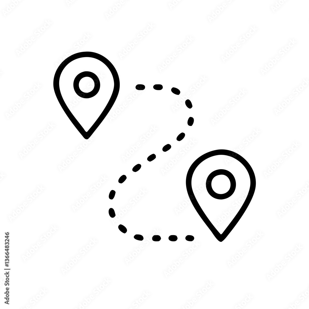 Embark on a journey, a winding path connecting two destinations, a bold black line art design. Embark on a journey, a winding path connecting two destinations, a bold black line art design.
