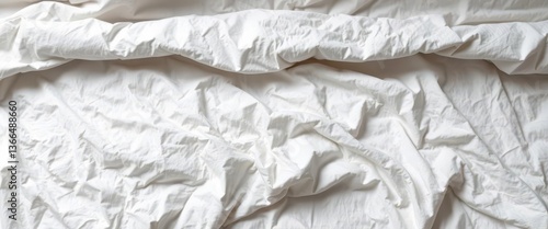 Wallpaper Mural Crisp white wrinkle bed sheets, rumpled texture, soft, wrinkled, sheets Torontodigital.ca