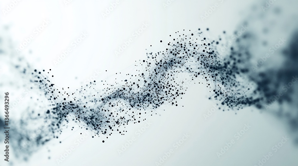 Obraz premium Digital transformation abstract data flowing through network futuristic design technological change
