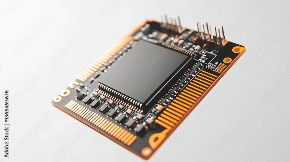 A close up image of a circuit board component A close up image of a circuit board component