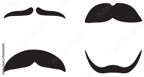 different mustache collection. set of mustache. collection of mustaches. set of mustaches