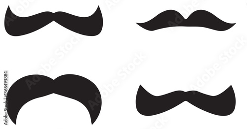 set of mustache. collection of mustaches. mustache set vector