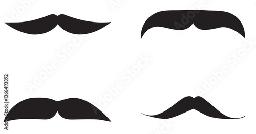 set of mustaches. set of mustache vector. mustache