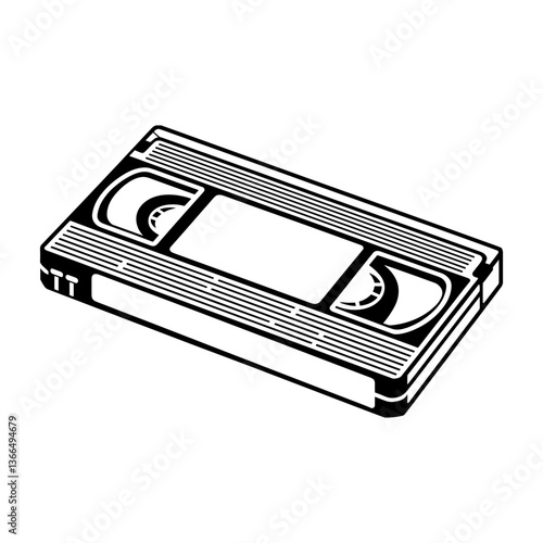 VHS Cassette Tape Silhouette