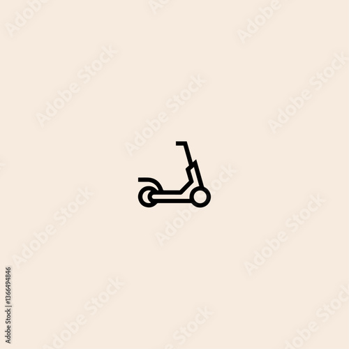 Scooter icon flat vector design. 