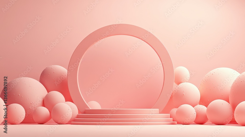 Pastel Pink Minimalist Product Display Pastel Pink Minimalist Product Display