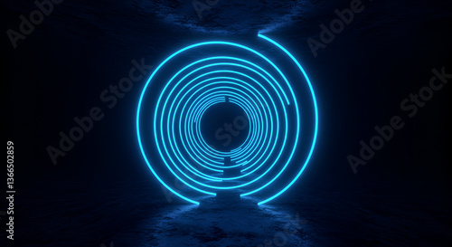 Fototapeta Naklejka Na Ścianę i Meble -  Neon Geometric Lighting