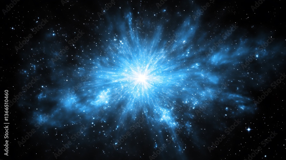 A stunning depiction of an exploding star in deep space
