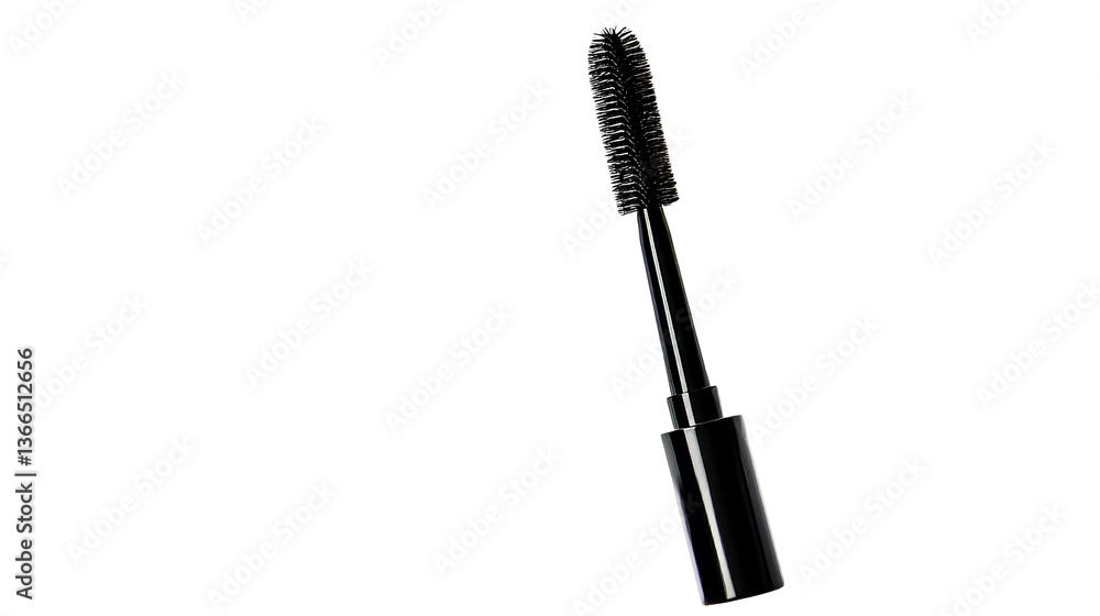 Black mascara wand with transparent background for makeup artistry Black mascara wand with transparent background for makeup artistry