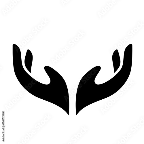 Two raised black hands raised and bent at elbows, palms outward, holding something with support and protection. support, protection, reaching out, unity, defense, and social help gesture