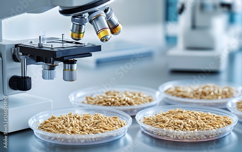 Microscope Grain Analysis Lab Science Research