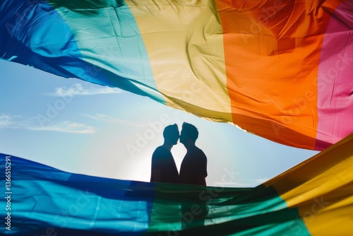 Happy Loving Gay Couple Enjoying Their Freedom and Love