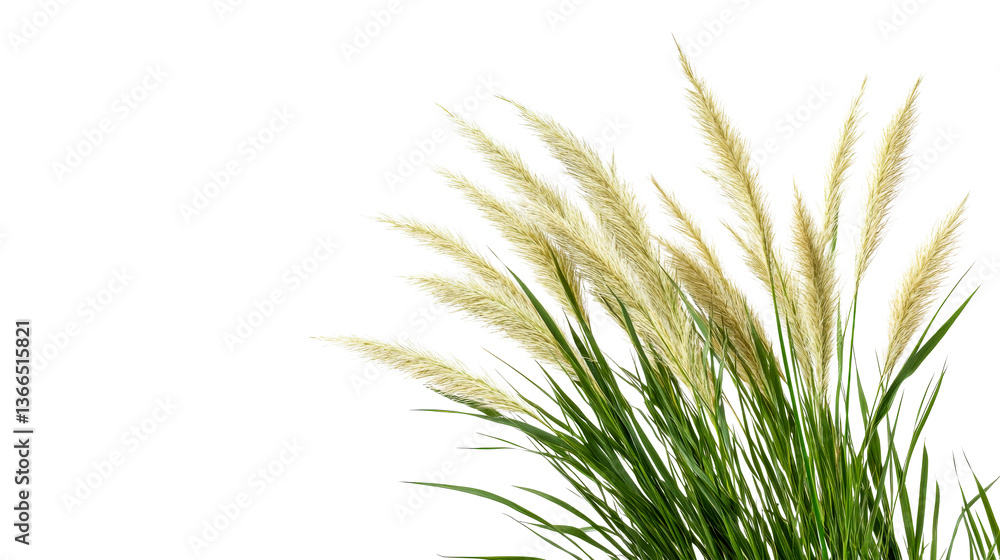 Pampas grass against black background, cut out transparent Pampas grass against black background, cut out transparent