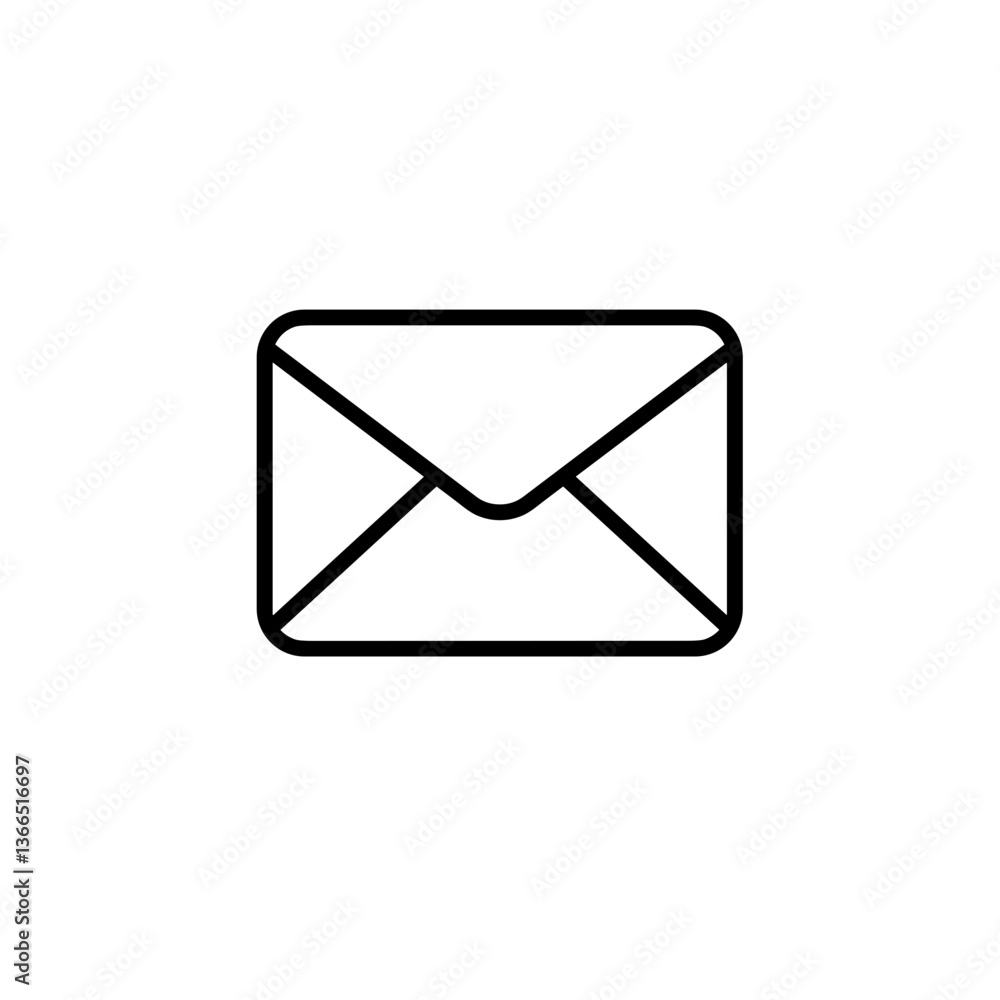 Simple Envelope Icon, Flat Style, Transparent Background, Communication Symbol, UI/UX, Web Graphics Simple Envelope Icon, Flat Style, Transparent Background, Communication Symbol, UI/UX, Web Graphics