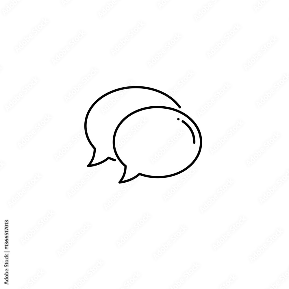 Speech Bubbles Outline for Communication Design Speech Bubbles Outline for Communication Design