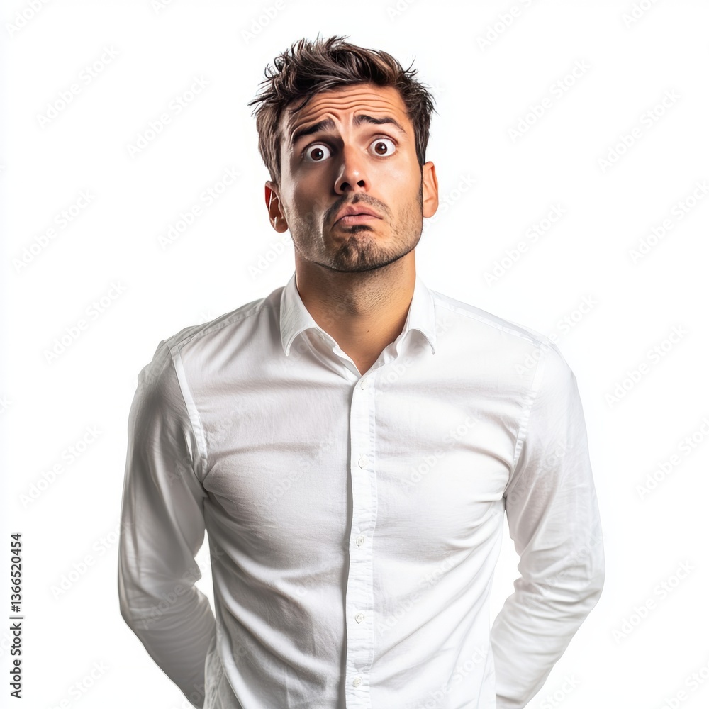 person in white shirt standing with a questioning look
person in white shirt standing with a questioning look