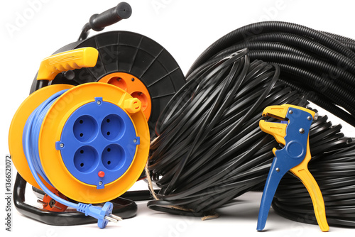 Wire stripper, rolled cable...