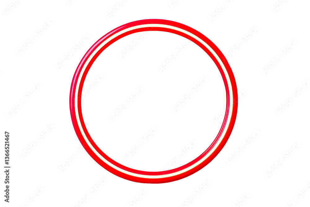 Stylish Red Circle Frame with White Stripe Accent, cut out transparent Stylish Red Circle Frame with White Stripe Accent, cut out transparent
